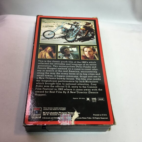 Easy Rider (VHS, 1969, 1987) RCA Columbia Pictures Peter Fonda, Jack Nicholson - Picture 2 of 7